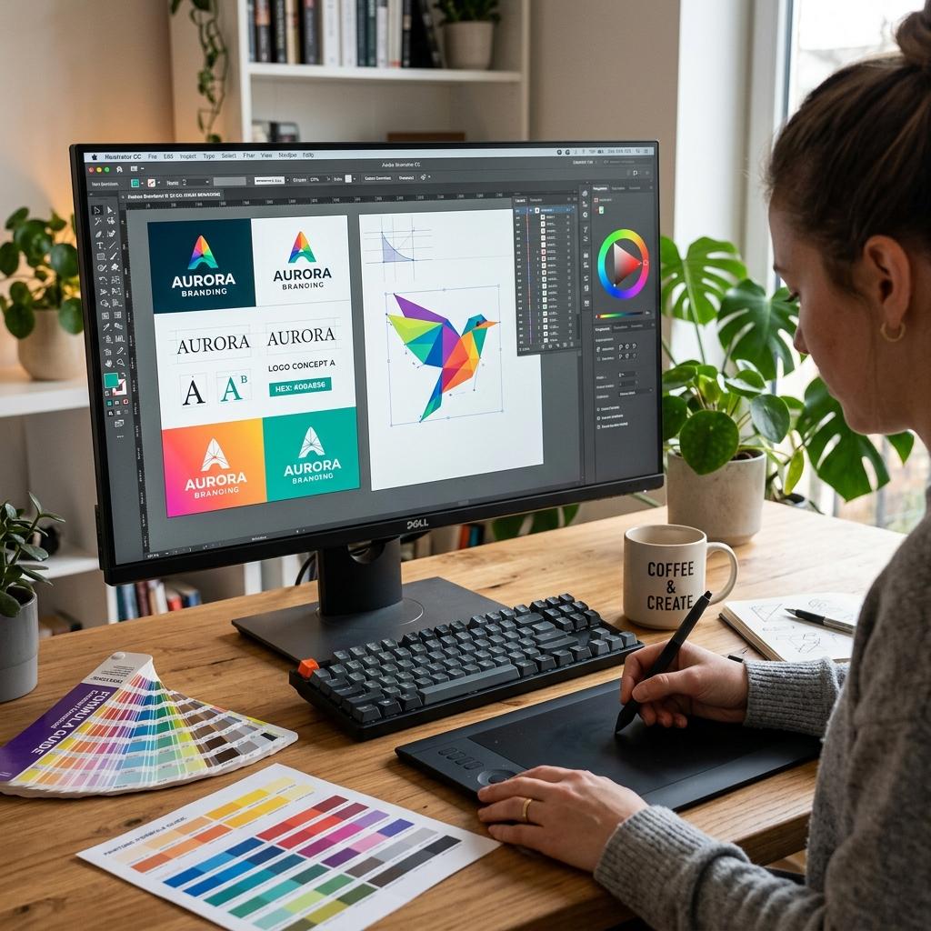 A picture showing visual extra Graphic Design & Branding, flyers, promotional designs which includes,logo designing, business cards, company profile, shop branding, vehicle branding,